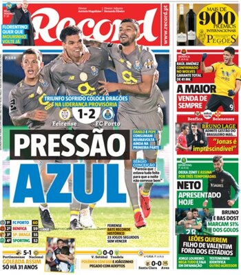 (Foto: Portada Record de Portugal)