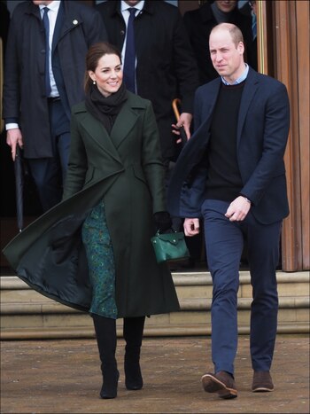 Kate eligió un outfit monocolor