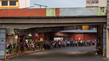 Pasajeros durante una tarde en