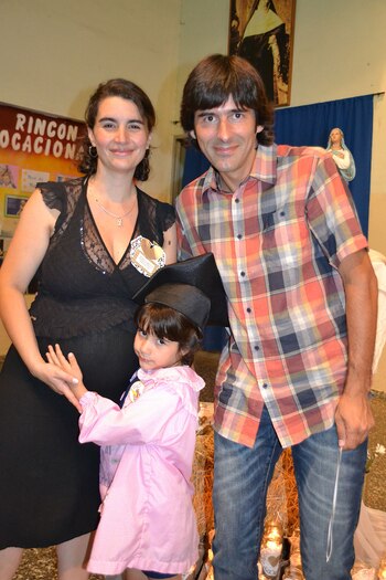 Magui con Belén en la