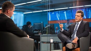 Sergio Massa ayer en los