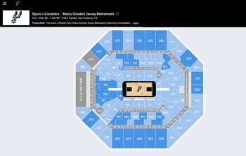 Los sectores del AT&T Center