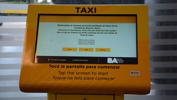 El tótem implementado en Aeroparque