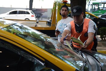 Muchos taxistas fueron multados