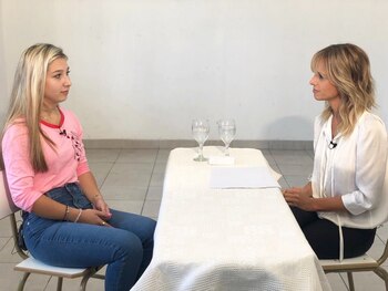 Nahir Galarza, entrevistada por Mariana