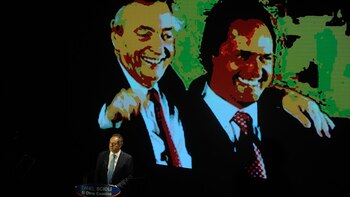 Scioli durante un momento de