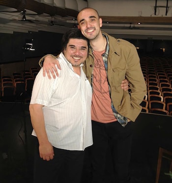 Fabián Matus con Abel Pintos