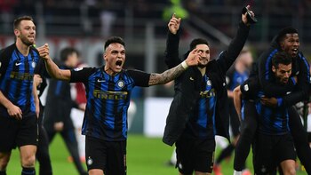 El festejo de los jugadores