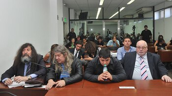 Los acusados en el juicio