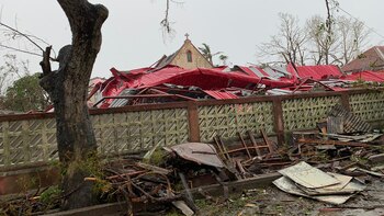 Daños en Beira, Mozambique, tras