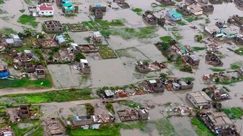 Vista aérea de las inundaciones