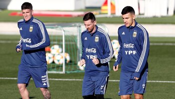 Lionel Messi se entrena en