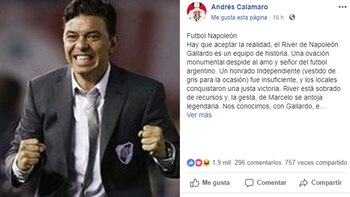 El mensaje de Calamaro para