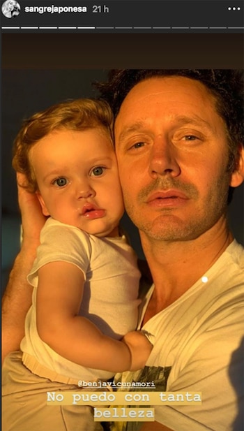 La tierna foto de Magnolia junto a su papá.