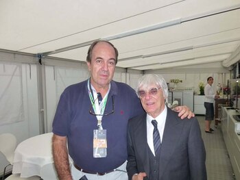 Fernando Parrado con Bernie Ecclestone,