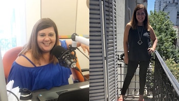 Alejabdra Salas antes y después de bajar 45 kilos. (Fotos: Instagram)