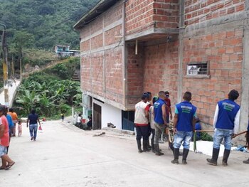 Lugar cercano a la explosión.