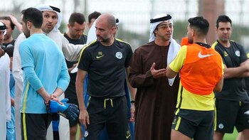 Pep Guardiola y el jeque