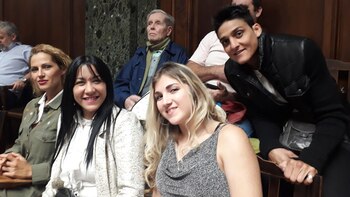Las boxeadoras en la Legislatura