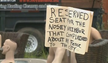 Colocó un cartel que decía: