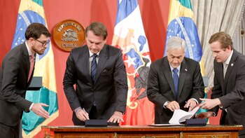Bolsonaro y Piñera (REUTERS/Rodrigo Garrido)