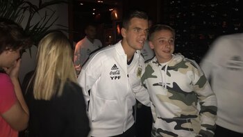 Los jugadores de la selección