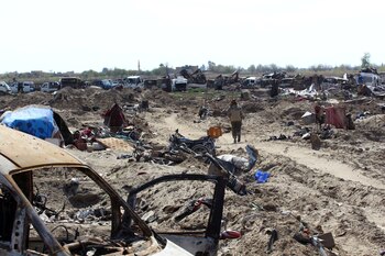 Así era el desolado campamento