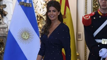Juliana optó por un vestido