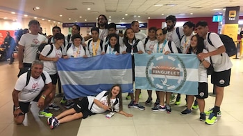 La delegación argentina que participó