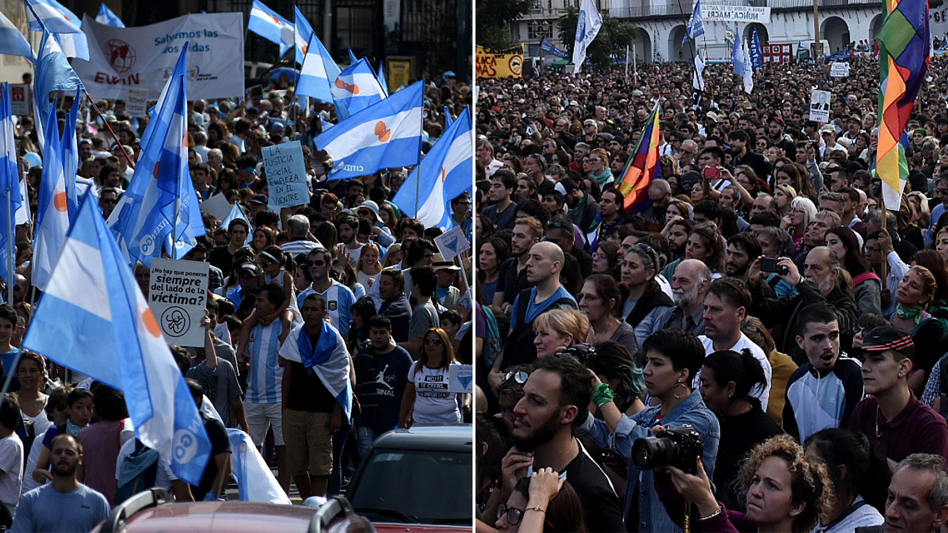 Las dos marchas del fin