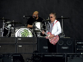 La prueba de sonido, durante