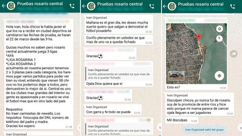 Tres capturas de pantalla del