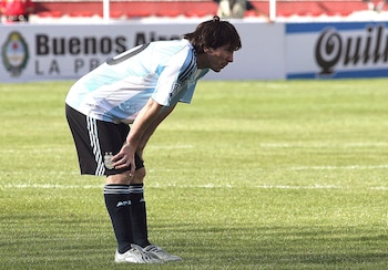 Messi sufriendo la altura de