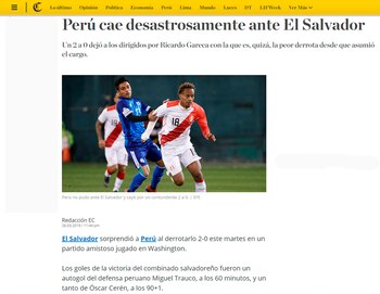 El Comercio escribió que Perú