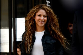 Shakira a su salida del