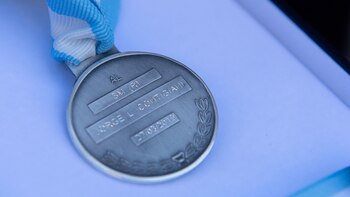 La medalla del fallecido suboficial