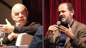 Caparrós y Villoro (Foto: Comcile)