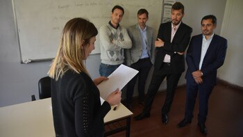 Marcelo Tinelli junto al rector