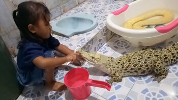 Las imágenes de la niña y su mascota causaron controversia en la red (Foto: Captura de Pantalla/ Youtube)