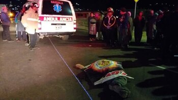 Escena del accidente. (Twitter)