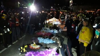 Las autoridades antes los cuerpos