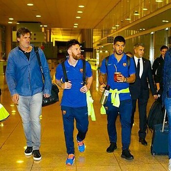 Messi, Luis Suárez y Pepe