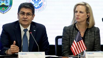 El presidente Juan Orlando Hernández