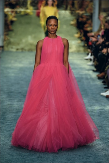 Carolina Herrera en la pasarela de