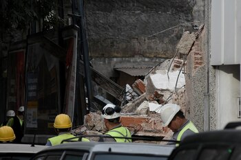 El derrumbe se produjo pasado