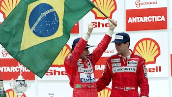 La hermana de Senna está convencida de que aún hoy la imagen de Ayrton se impone sobre la de otros deportistas brasileños, como Pelé.. (Photo by Jerome DELAY / AFP)
