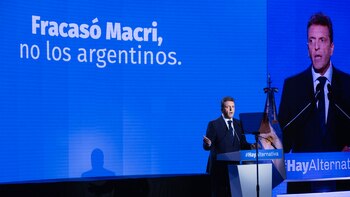 Sergio Massa durante el acto