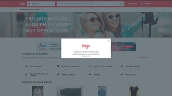 Así avisa el sitio que