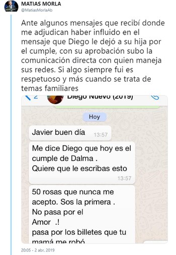 Los tuits de Matías Morla