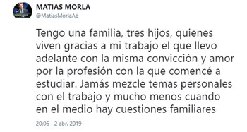 Los tuits de Matías Morla
